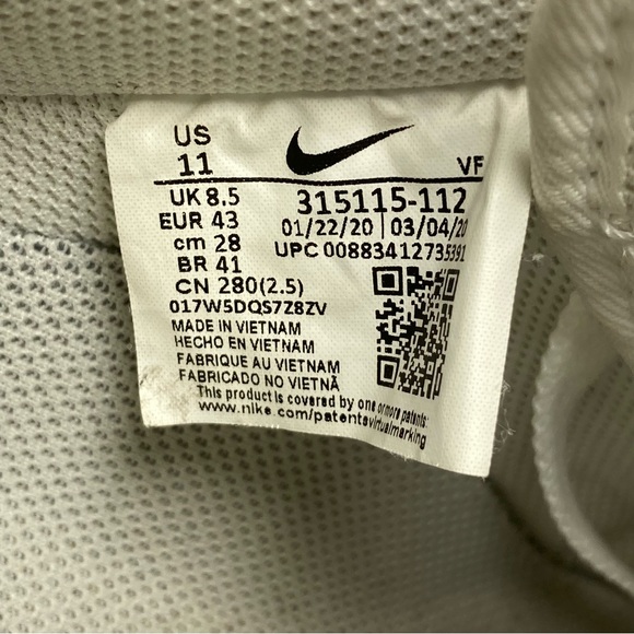 Nike White Air Force 1 Paint Dripping Navy Blue Custom Men's Sz 11 315115-112 - Picture 11 of 11